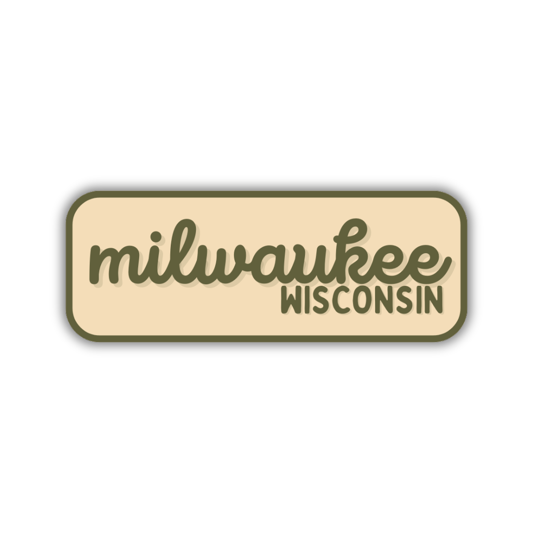 Milwaukee, Wisconsin Retro Travel Sticker – Colorful Vinyl Decal for Laptop, Water Bottle & Luggage