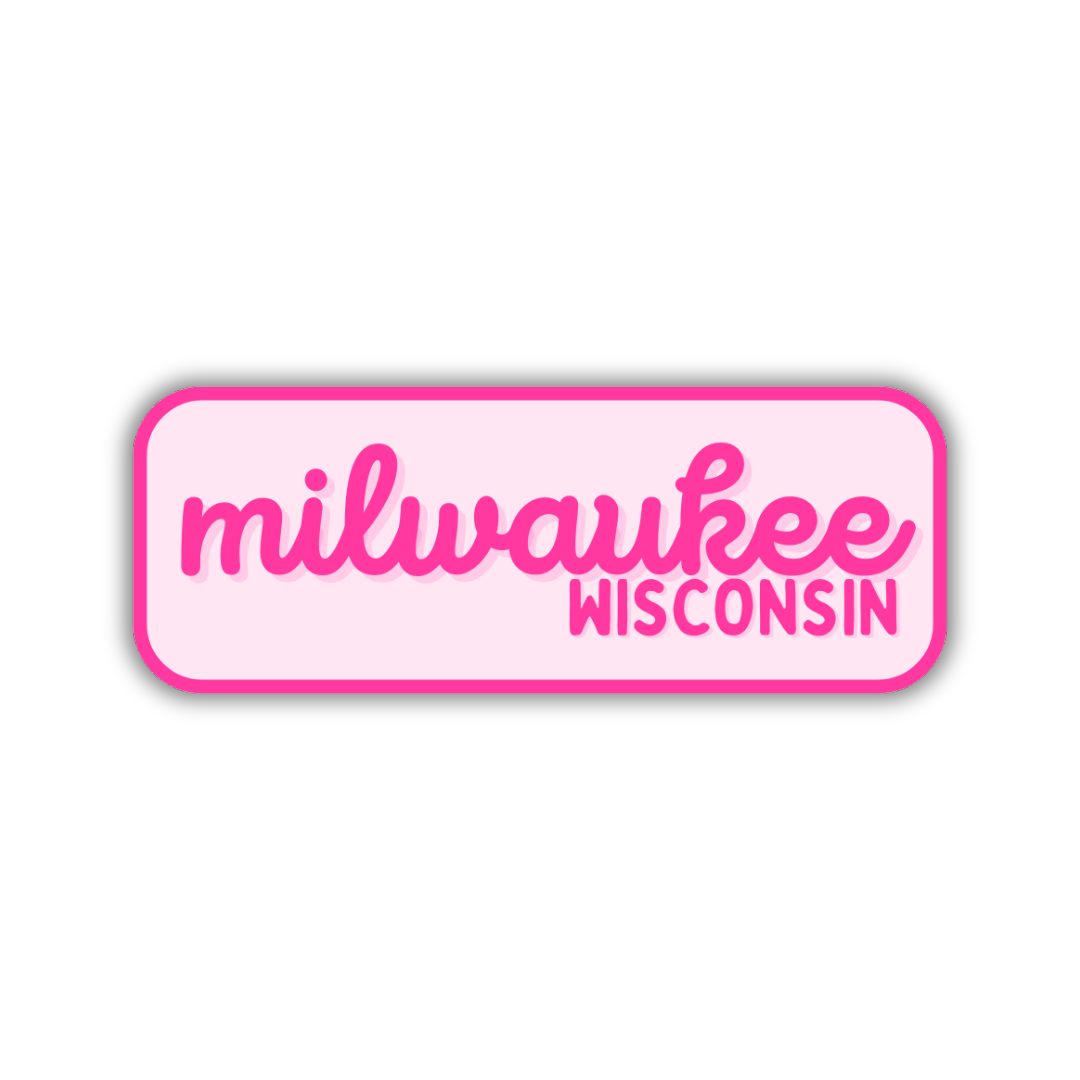 Milwaukee, Wisconsin Retro Travel Sticker – Colorful Vinyl Decal for Laptop, Water Bottle & Luggage