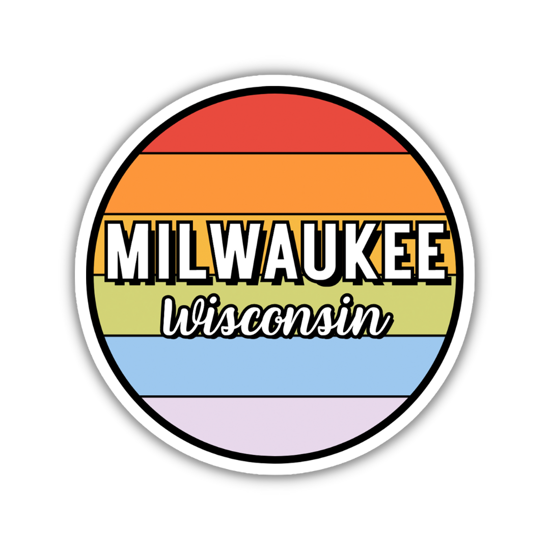 Milwaukee, Wisconsin Circle Sticker