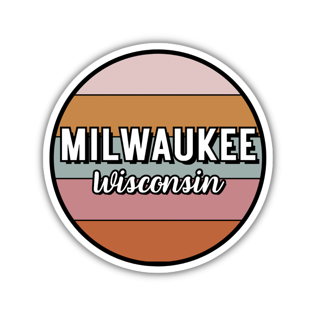 Milwaukee, Wisconsin Circle Sticker