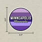 Minneapolis, Minnesota Circle Sticker