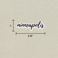 Minneapolis Cursive Sticker