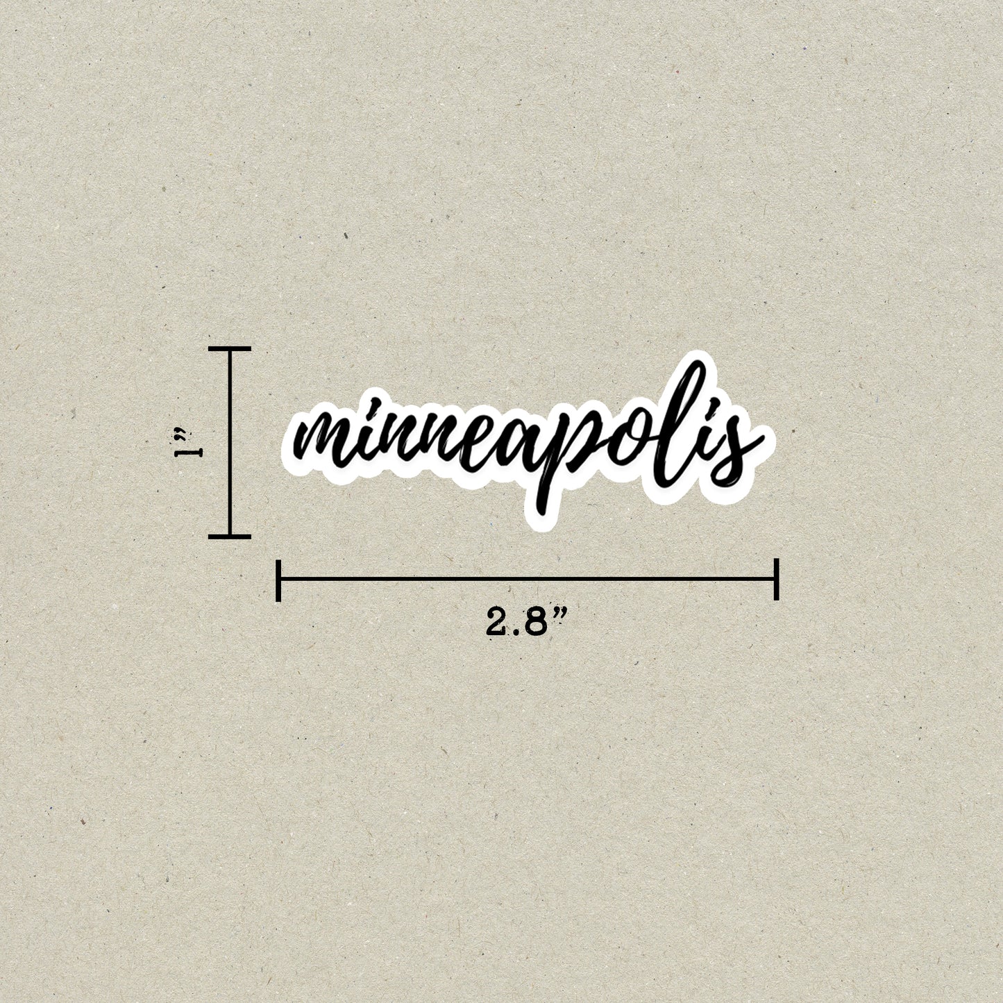 Minneapolis Cursive Sticker