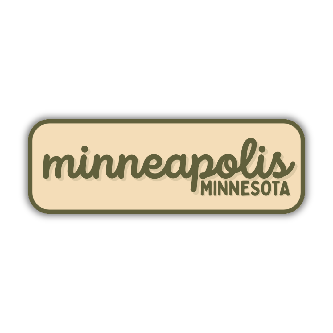 Minneapolis, Minnesota Retro Travel Sticker – Colorful Vinyl Decal for Laptop, Water Bottle & Luggage
