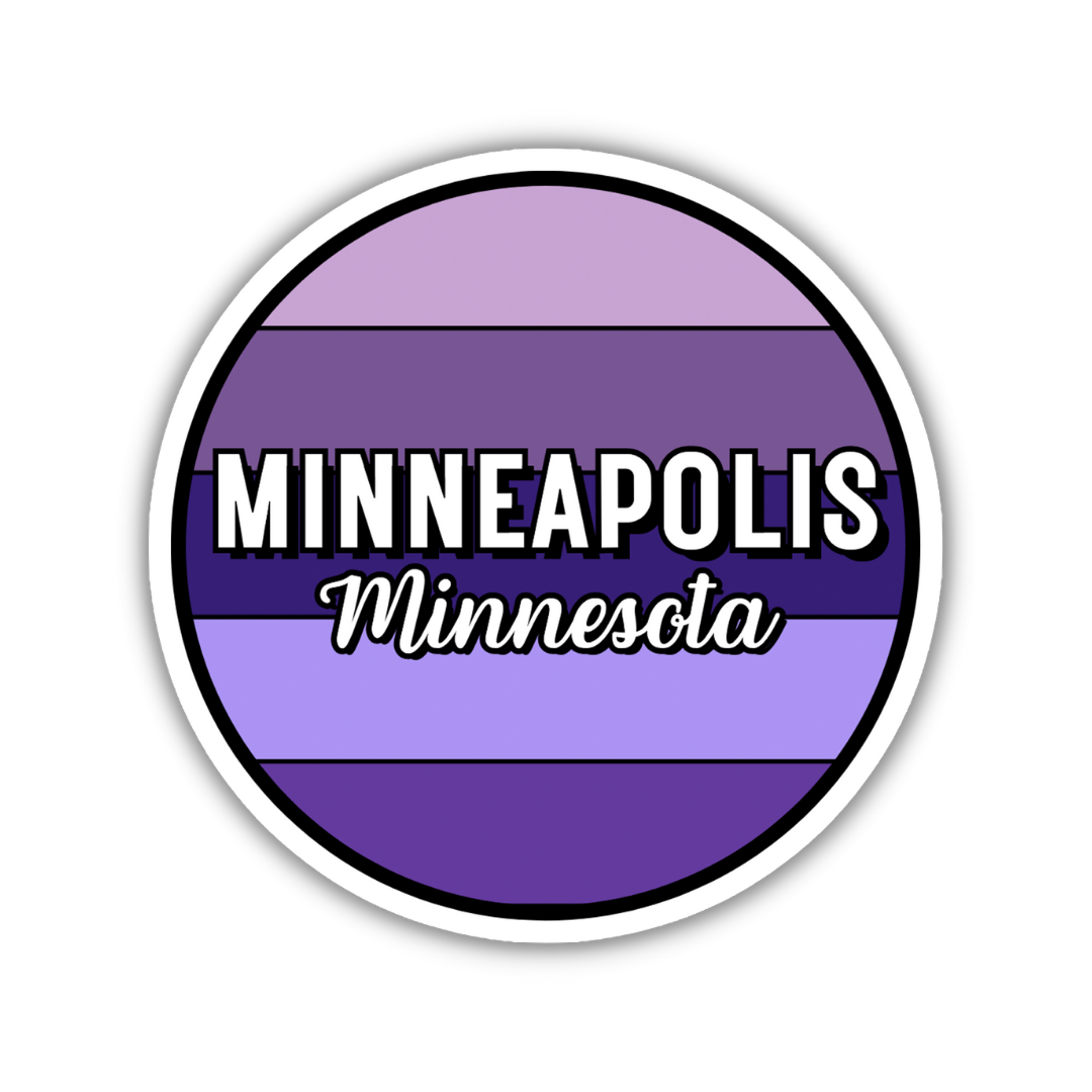 Minneapolis, Minnesota Circle Sticker