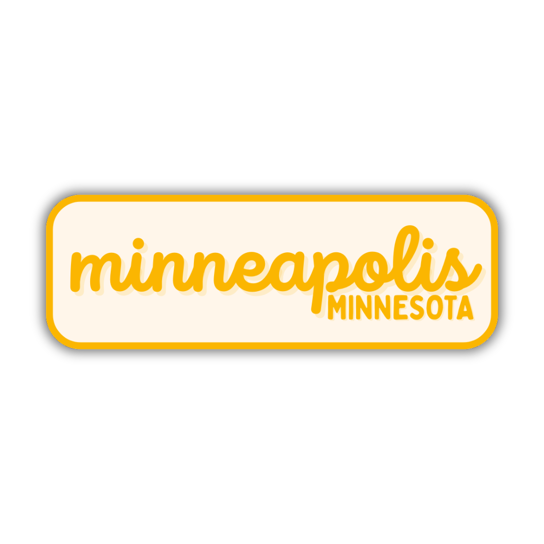 Minneapolis, Minnesota Retro Travel Sticker – Colorful Vinyl Decal for Laptop, Water Bottle & Luggage