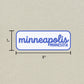 Minneapolis, Minnesota Retro Travel Sticker – Colorful Vinyl Decal for Laptop, Water Bottle & Luggage