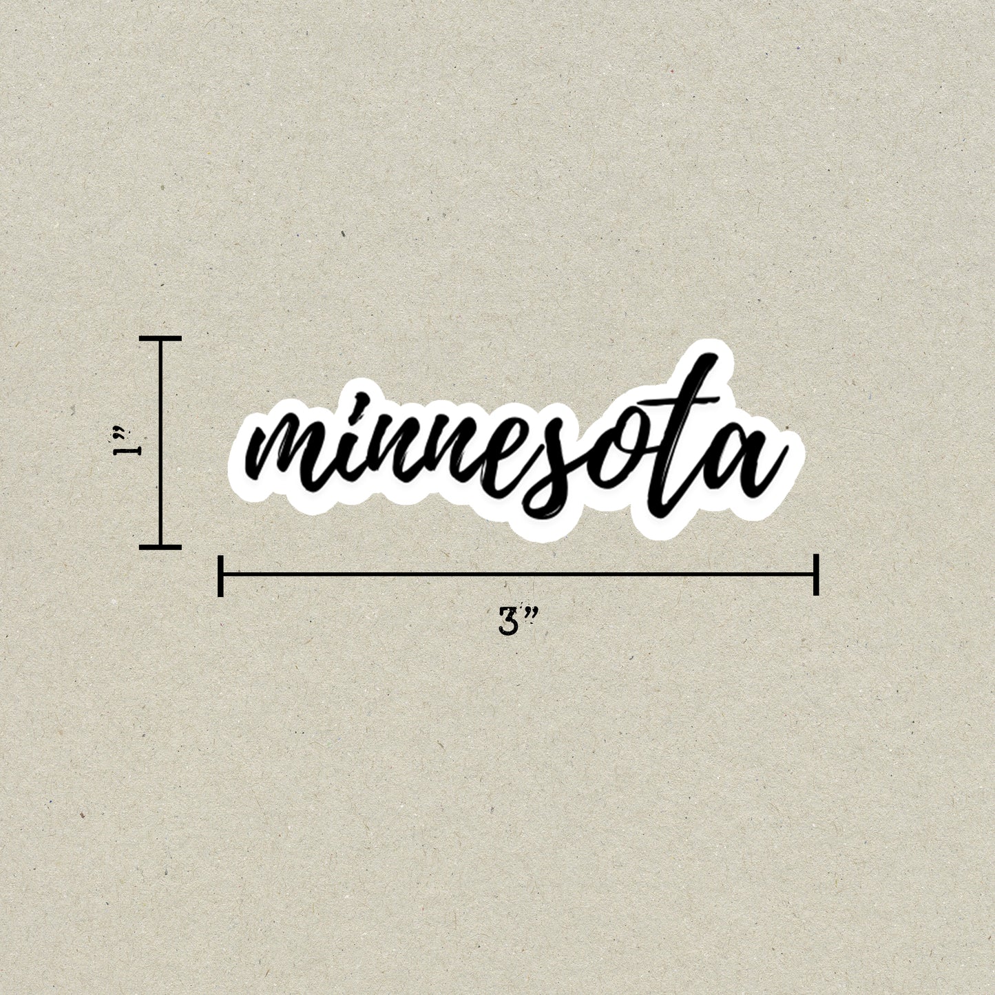 Minnesota Cursive Sticker