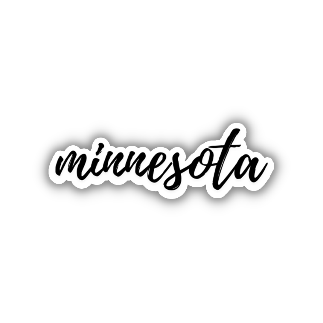 Minnesota Cursive Sticker