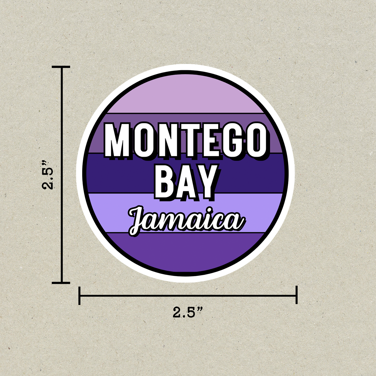 Montego Bay, Jamaica Circle Sticker