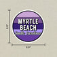 Myrtle Beach, South Carolina Circle Sticker