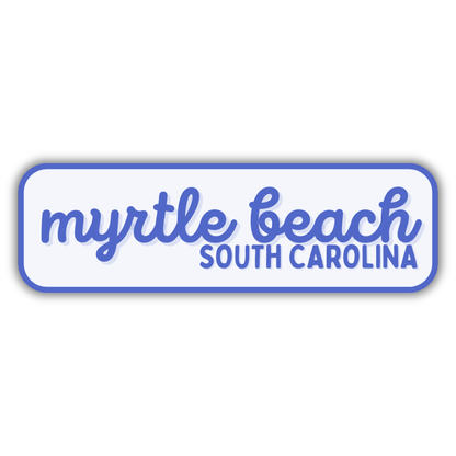 Myrtle Beach, South Carolina Retro Travel Sticker – Colorful Vinyl Decal for Laptop, Water Bottle & Luggage
