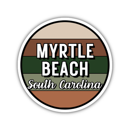 Myrtle Beach, South Carolina Circle Sticker