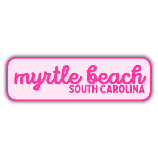 Myrtle Beach, South Carolina Retro Travel Sticker – Colorful Vinyl Decal for Laptop, Water Bottle & Luggage