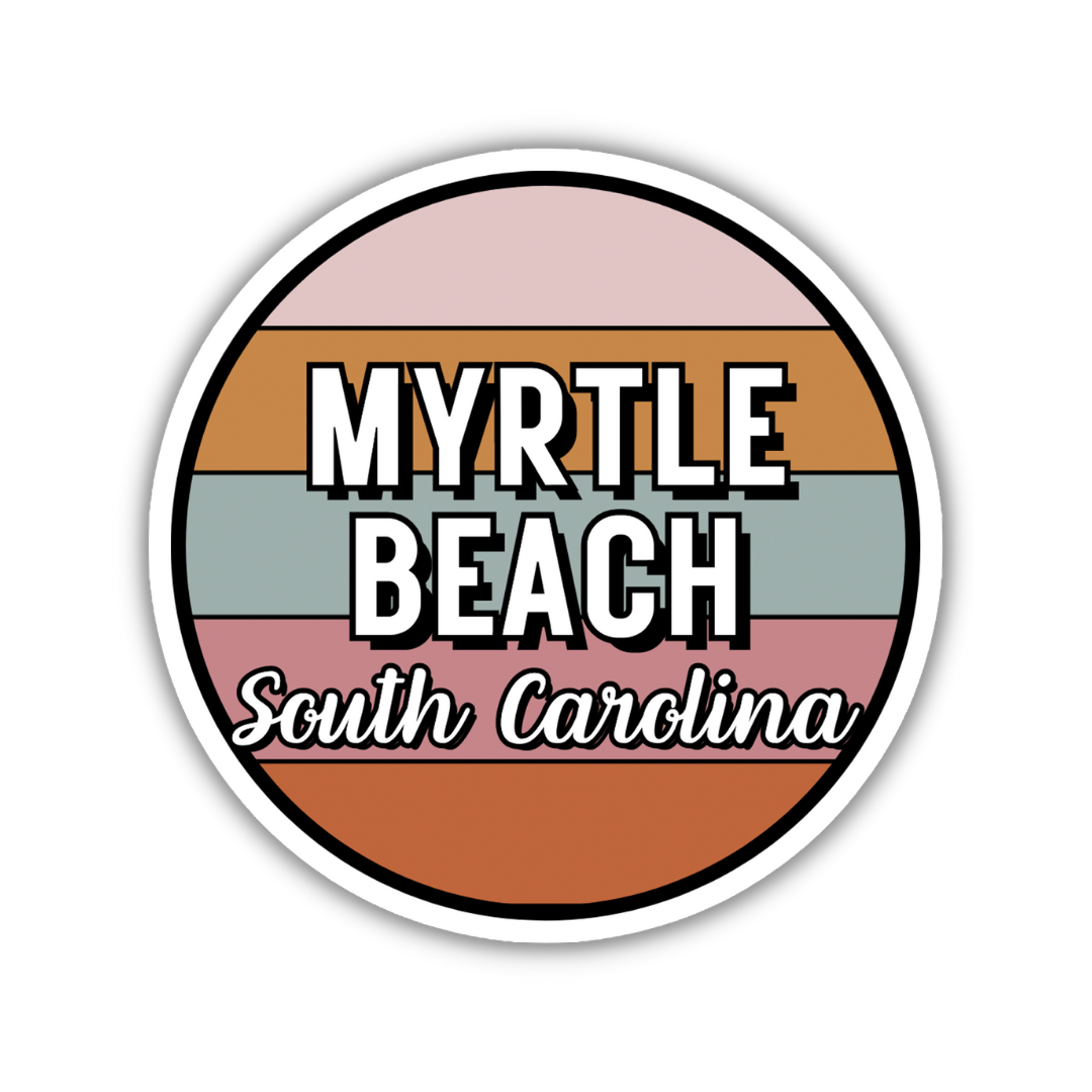 Myrtle Beach, South Carolina Circle Sticker