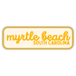 Myrtle Beach, South Carolina Retro Travel Sticker – Colorful Vinyl Decal for Laptop, Water Bottle & Luggage