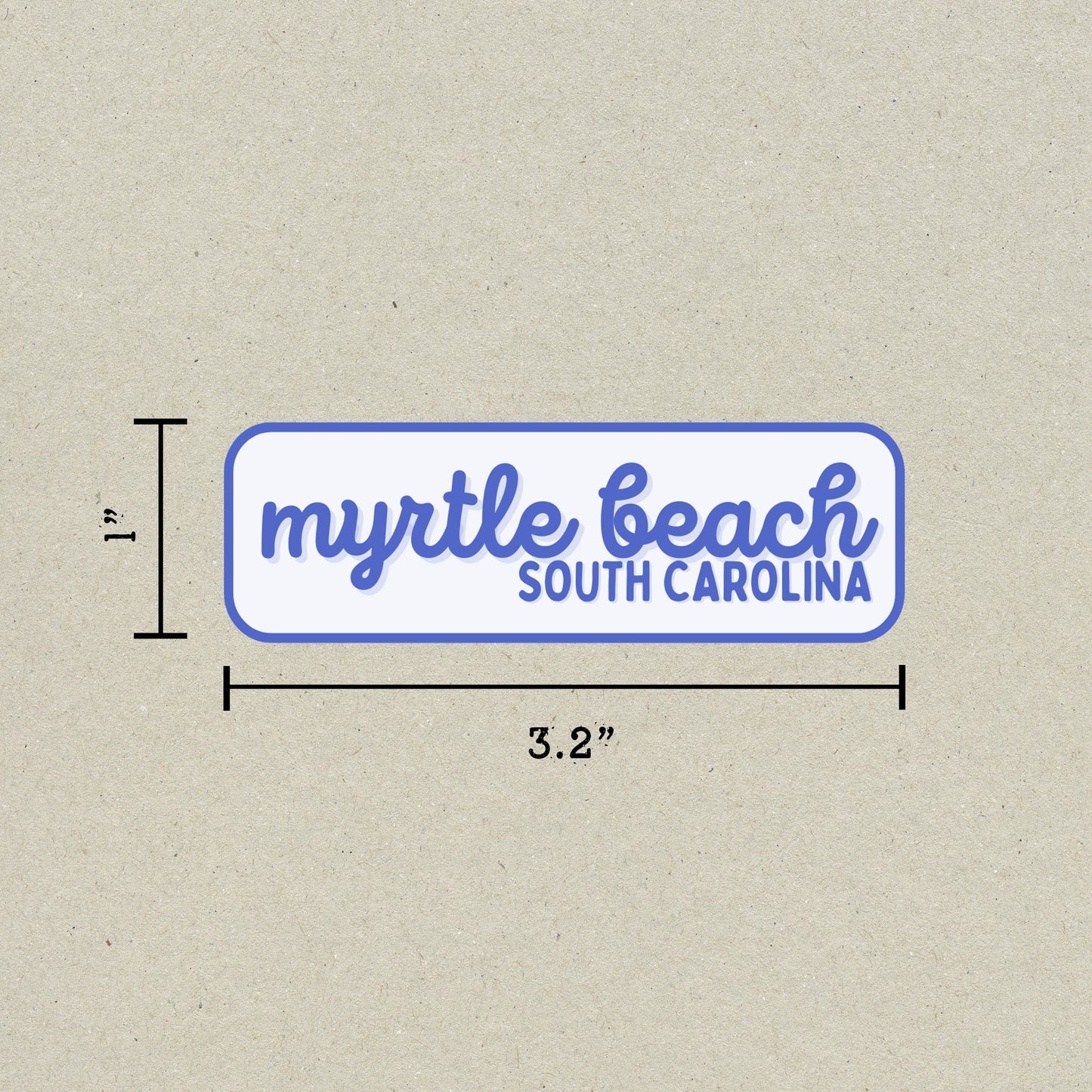 Myrtle Beach, South Carolina Retro Travel Sticker – Colorful Vinyl Decal for Laptop, Water Bottle & Luggage
