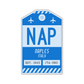 NAP Vintage Luggage Tag Sticker