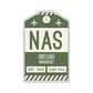 NAS Vintage Luggage Tag Sticker