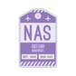 NAS Vintage Luggage Tag Sticker