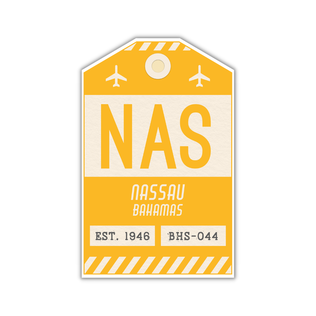 NAS Vintage Luggage Tag Sticker