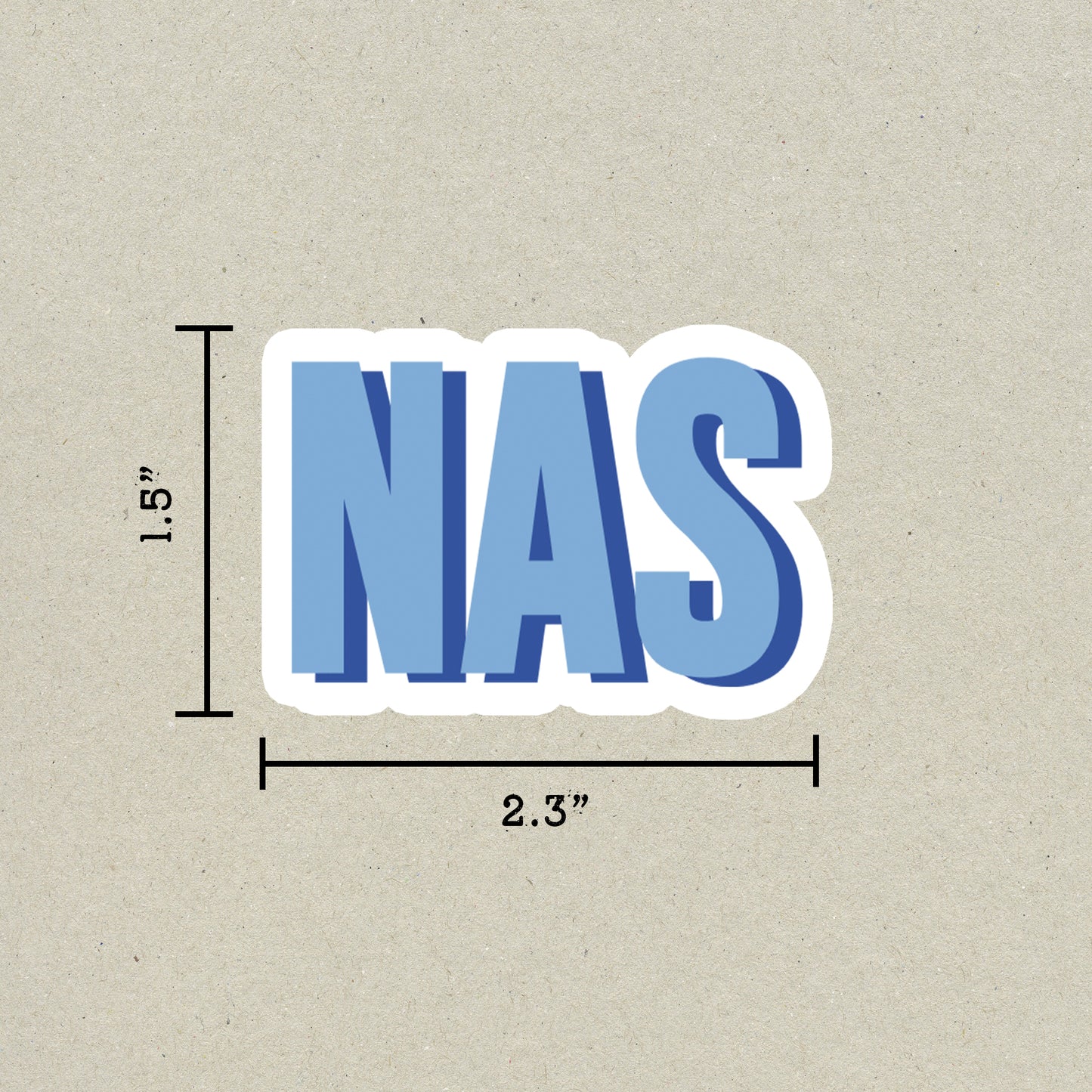 NAS Double Layered Sticker