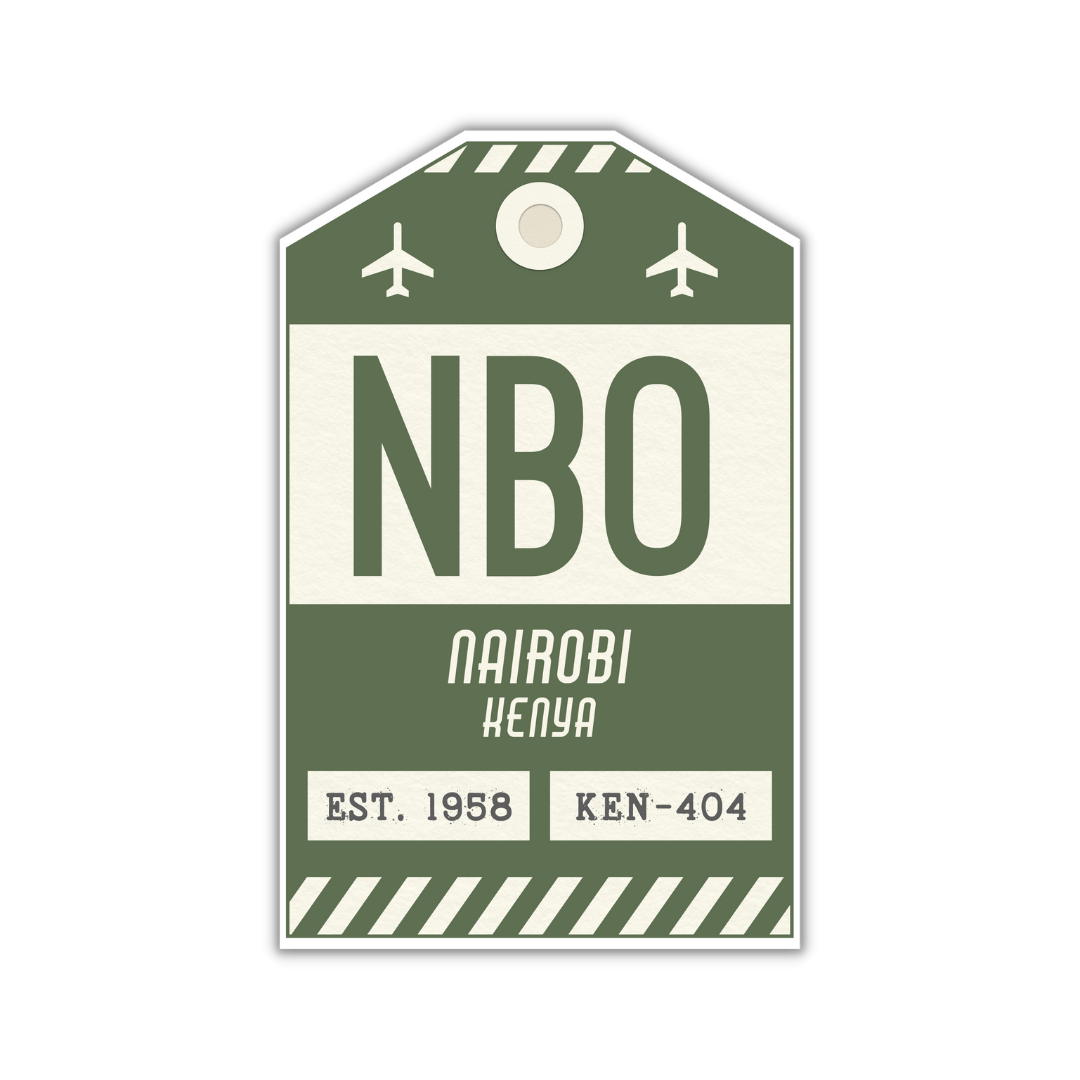 NBO Vintage Luggage Tag Sticker