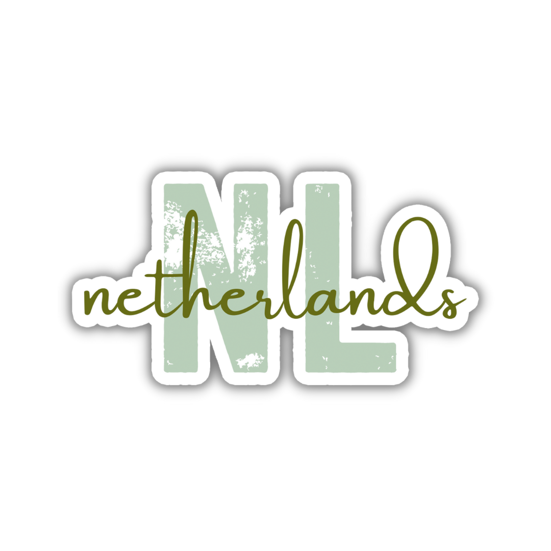 Netherlands Country Code Sticker