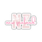 New Zealand Country Code Sticker