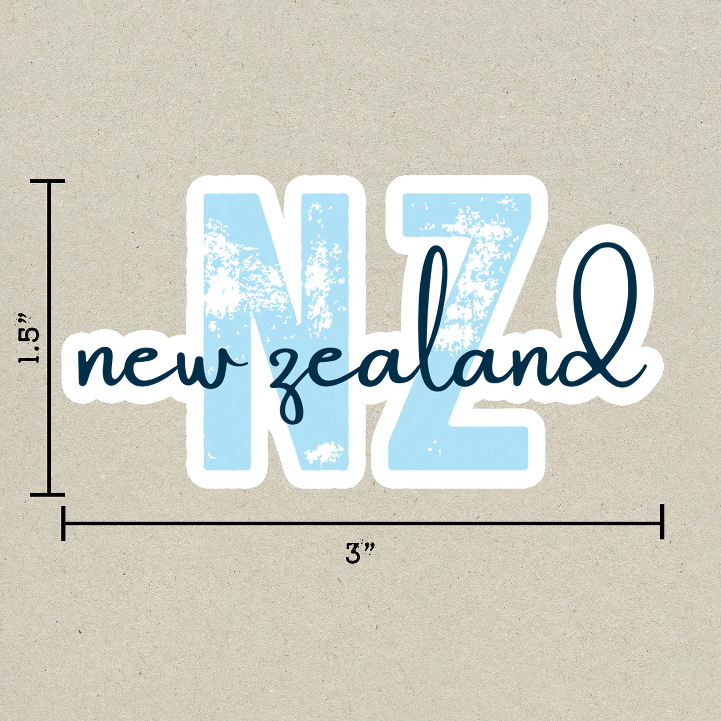 New Zealand Country Code Sticker