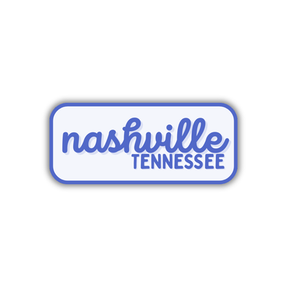 Nashville, Tennessee Retro Travel Sticker – Colorful Vinyl Decal for Laptop, Water Bottle & Luggage
