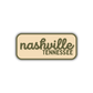 Nashville, Tennessee Retro Travel Sticker – Colorful Vinyl Decal for Laptop, Water Bottle & Luggage