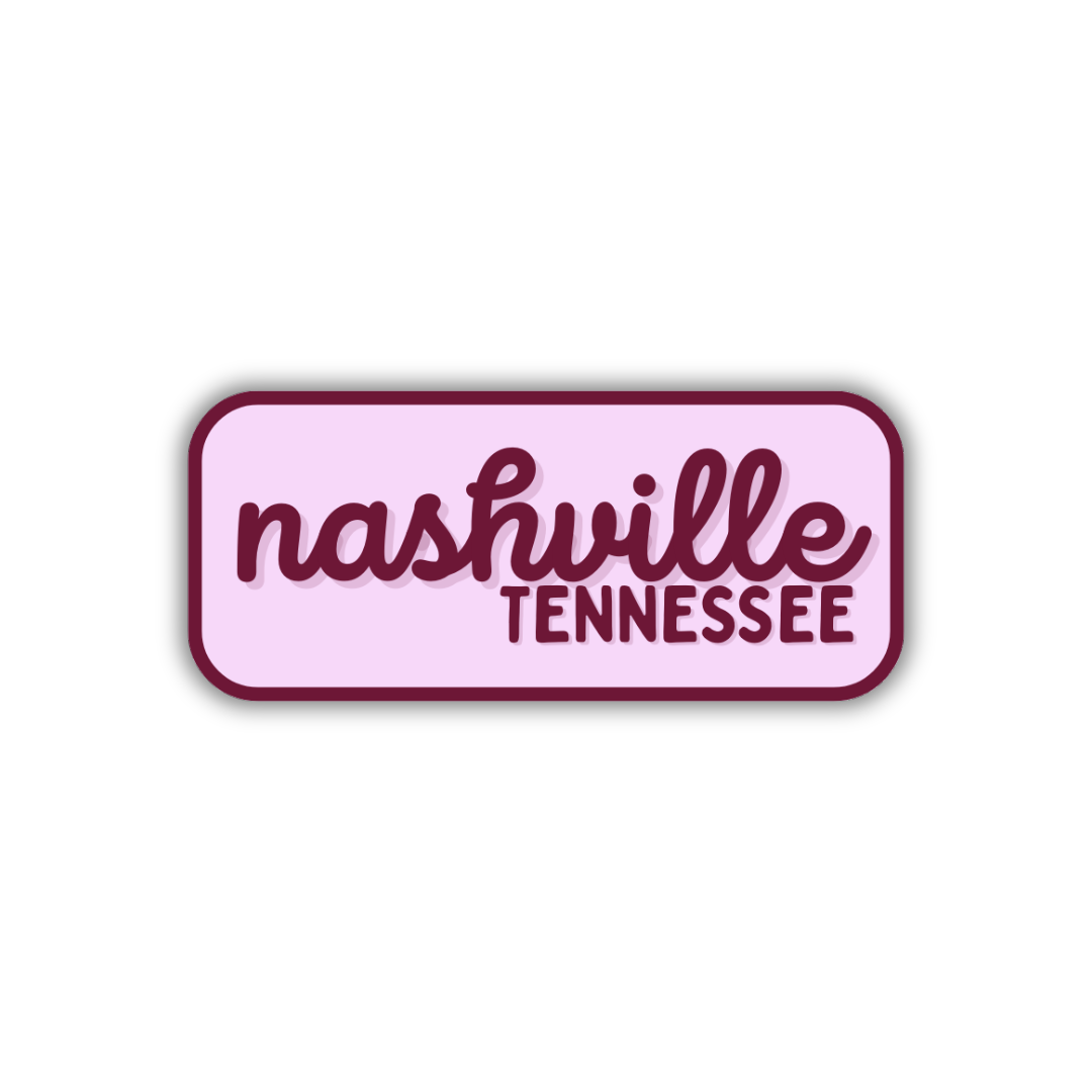 Nashville, Tennessee Retro Travel Sticker – Colorful Vinyl Decal for Laptop, Water Bottle & Luggage