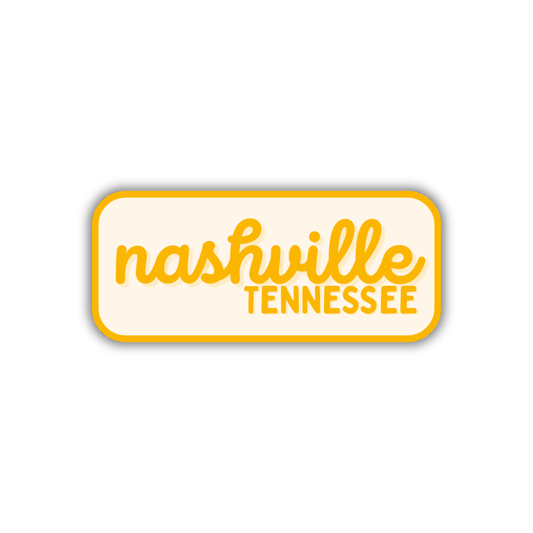 Nashville, Tennessee Retro Travel Sticker – Colorful Vinyl Decal for Laptop, Water Bottle & Luggage