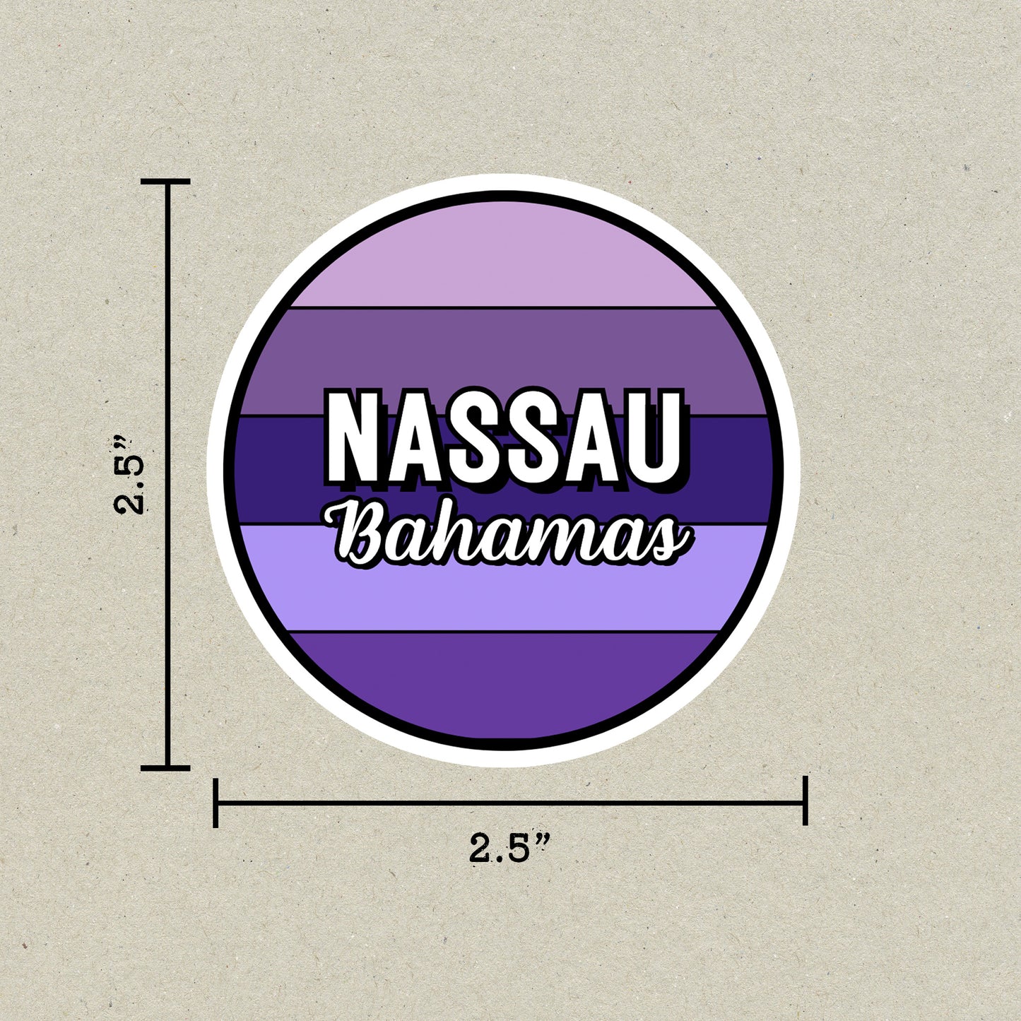 Nassau, Bahamas Circle Sticker