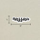 Nassau Cursive Sticker