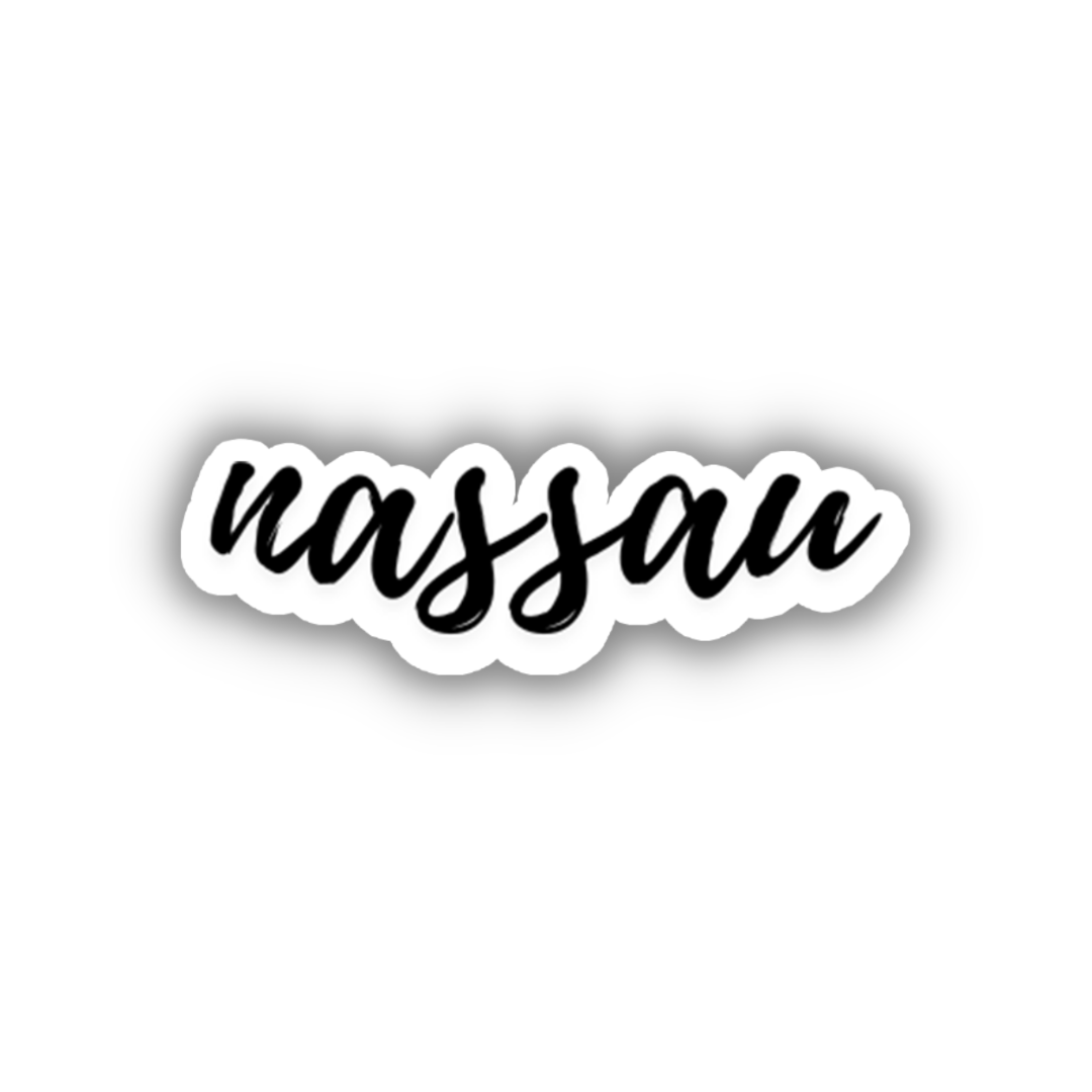 Nassau Cursive Sticker