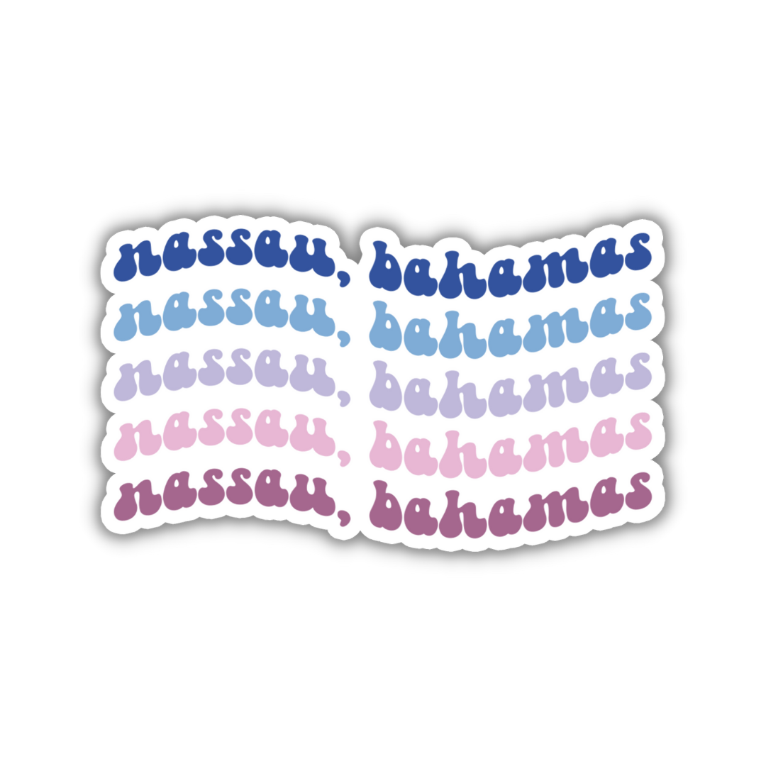 Nassau, Bahamas Retro Sticker