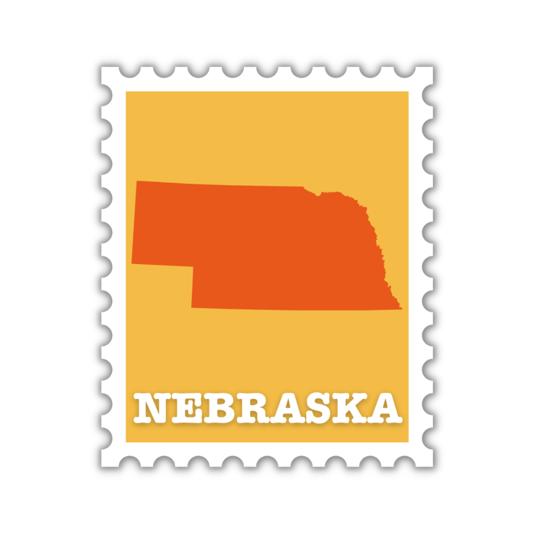 Nebraska Stamp Sticker