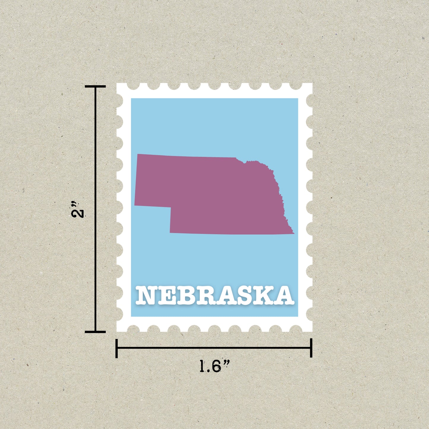 Nebraska Stamp Sticker