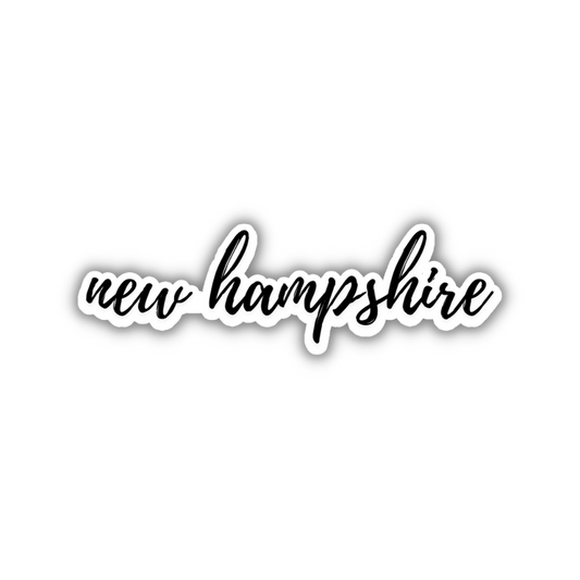 New Hampshire Cursive Sticker