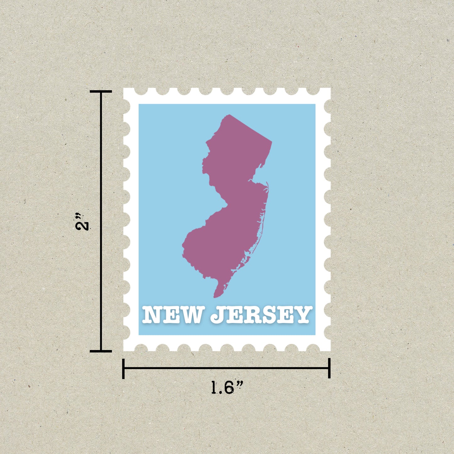 New Jersey Stamp Sticker