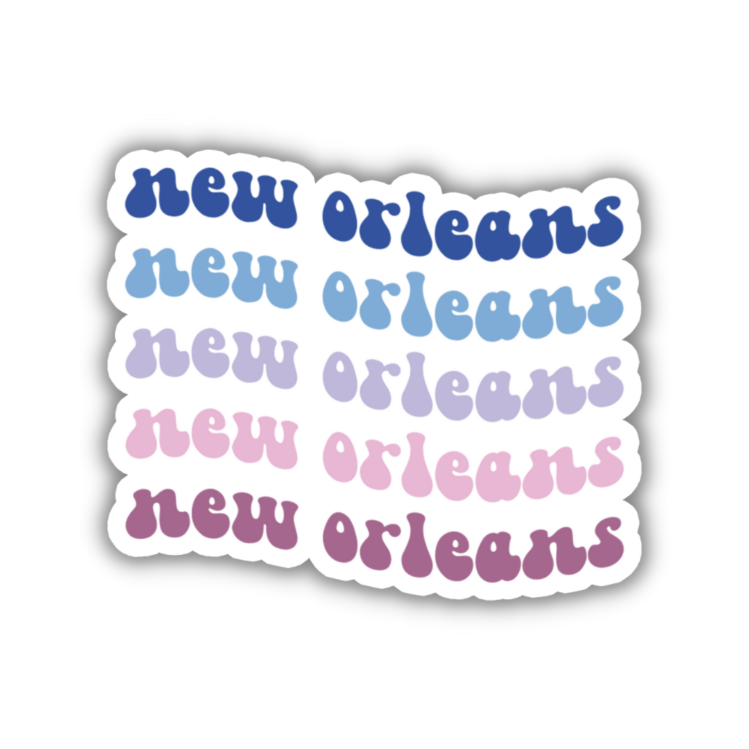 New Orleans, Louisiana Retro Sticker