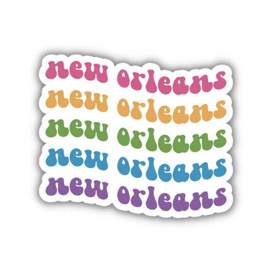 New Orleans, Louisiana Retro Sticker