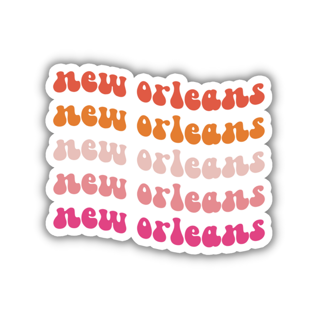 New Orleans, Louisiana Retro Sticker