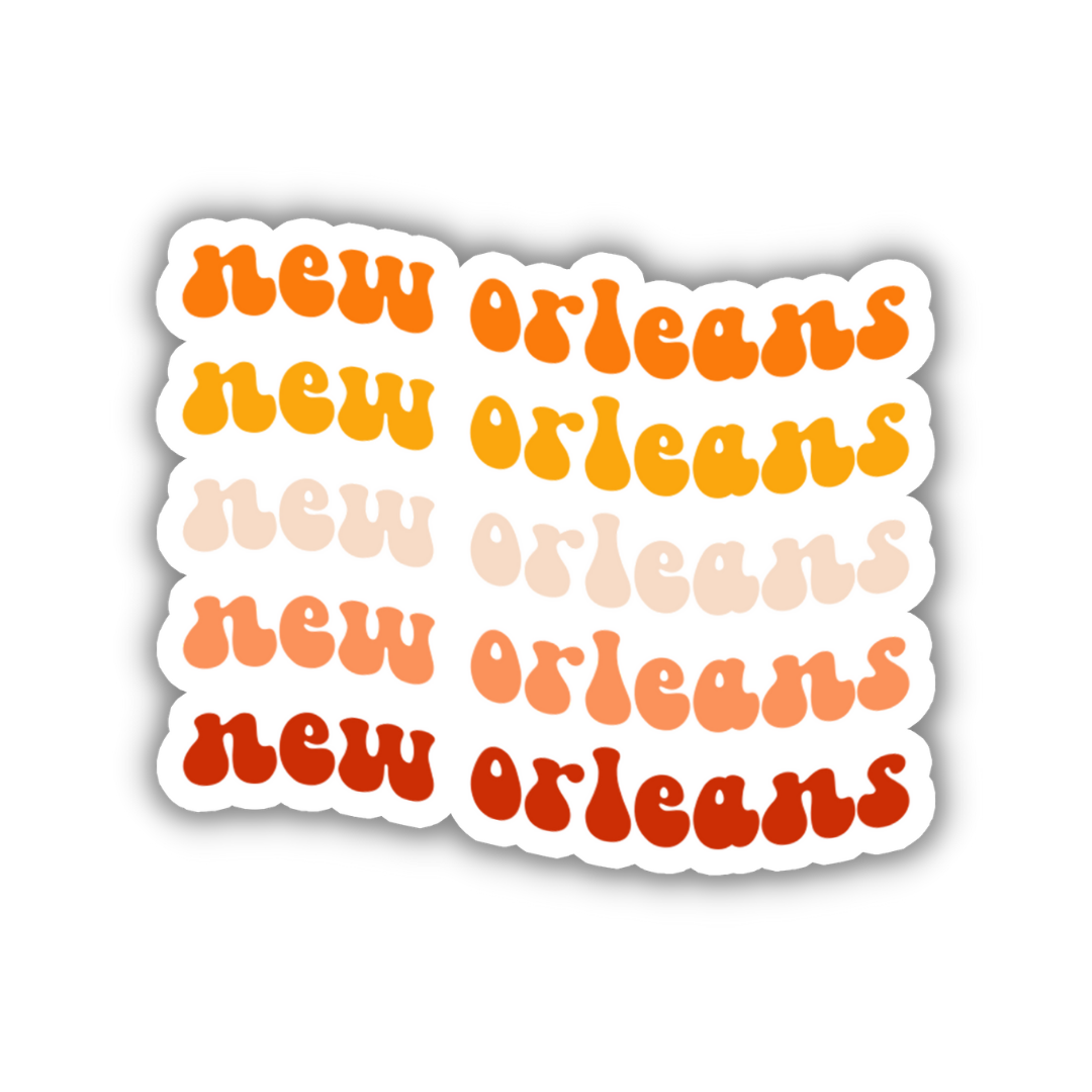 New Orleans, Louisiana Retro Sticker