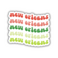 New Orleans, Louisiana Retro Sticker