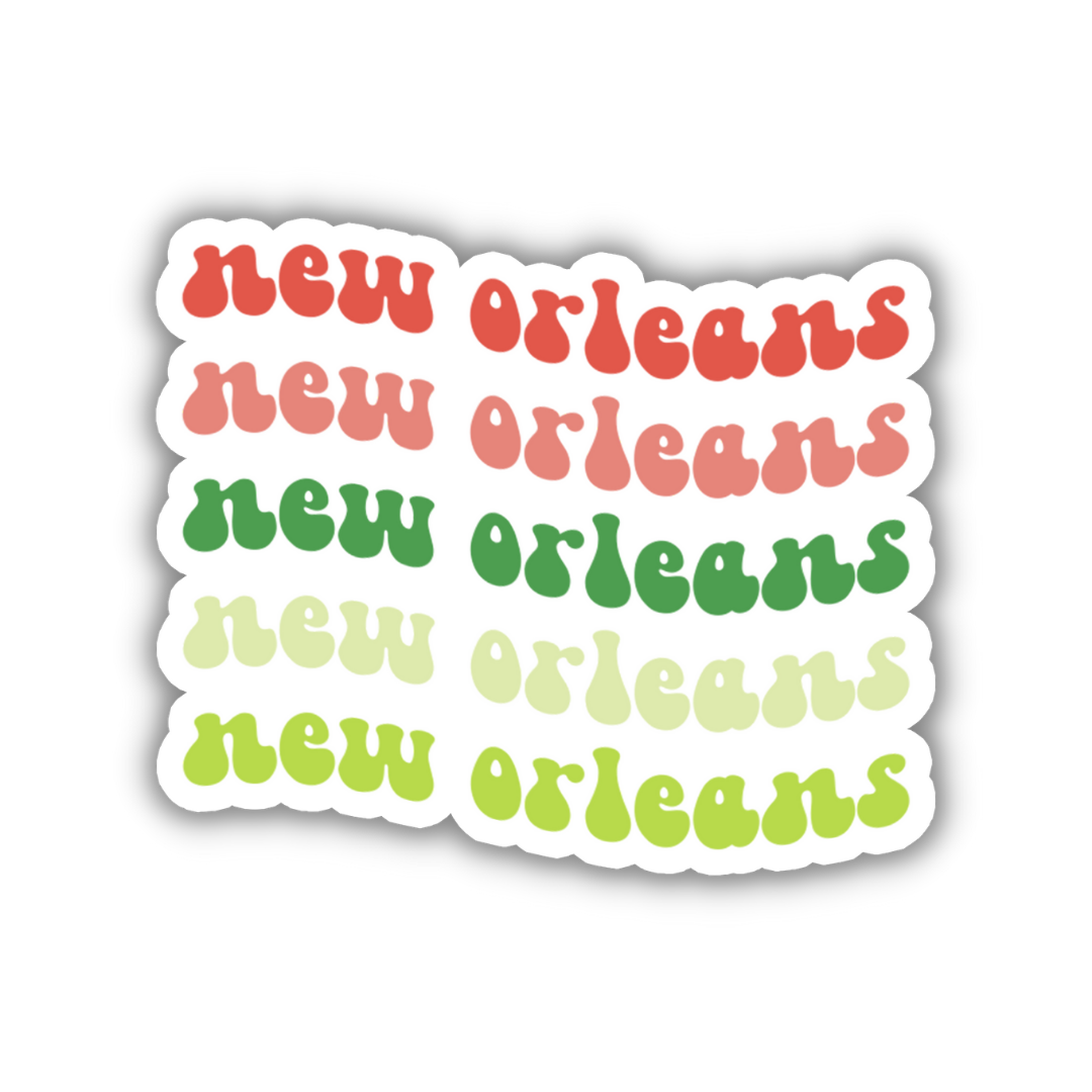 New Orleans, Louisiana Retro Sticker