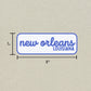 New Orleans, Louisiana Retro Travel Sticker – Colorful Vinyl Decal for Laptop, Water Bottle & Luggage