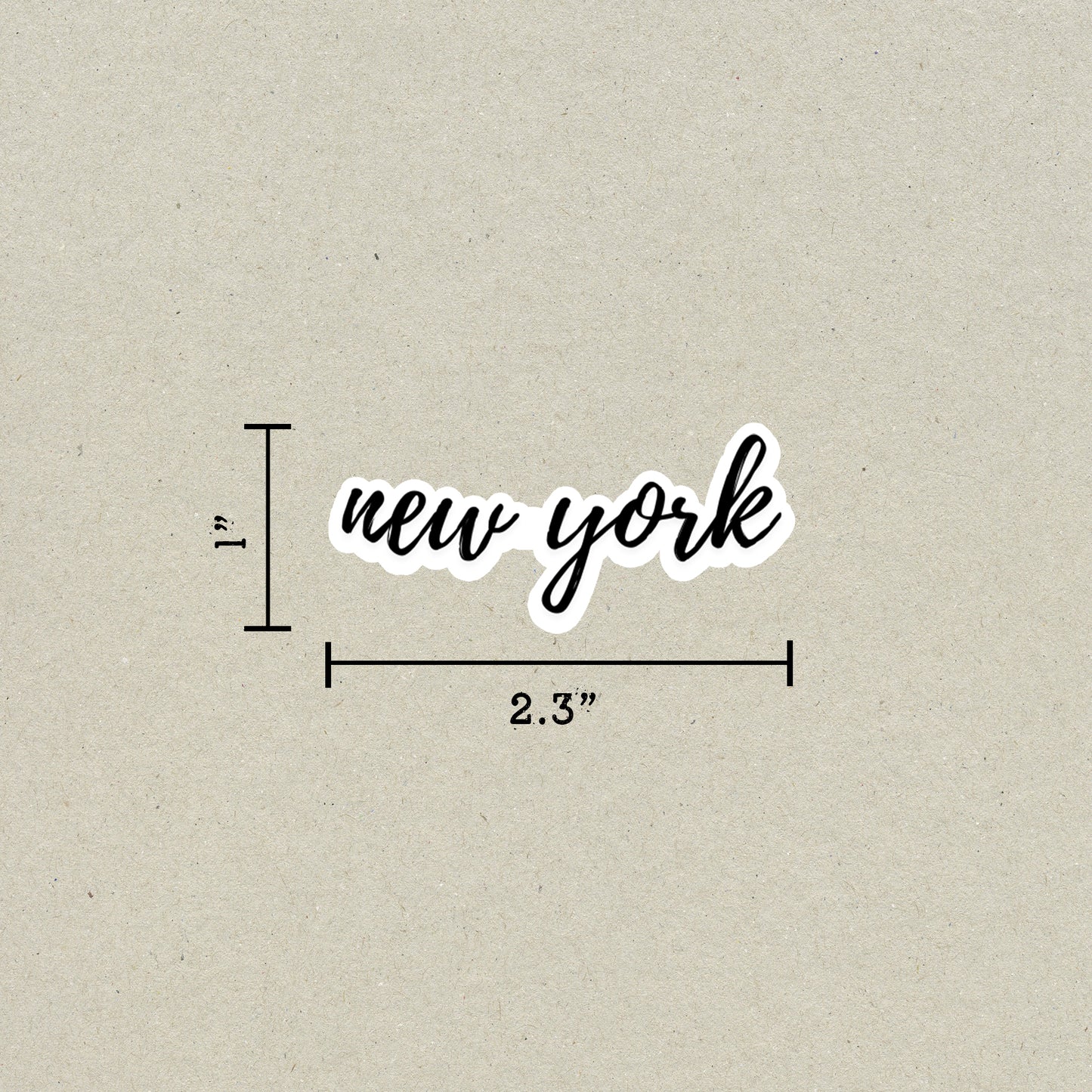 New York Cursive Sticker